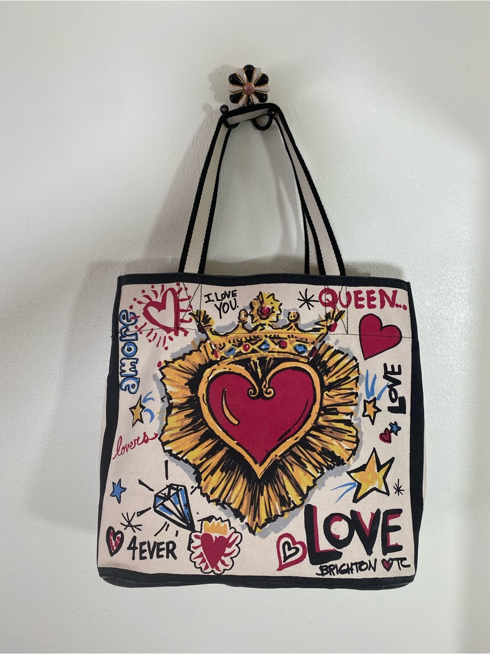 Brighton Queen of Love Graphic Tote Bag - Multicolor - very good condition! - Picture 2 of 8